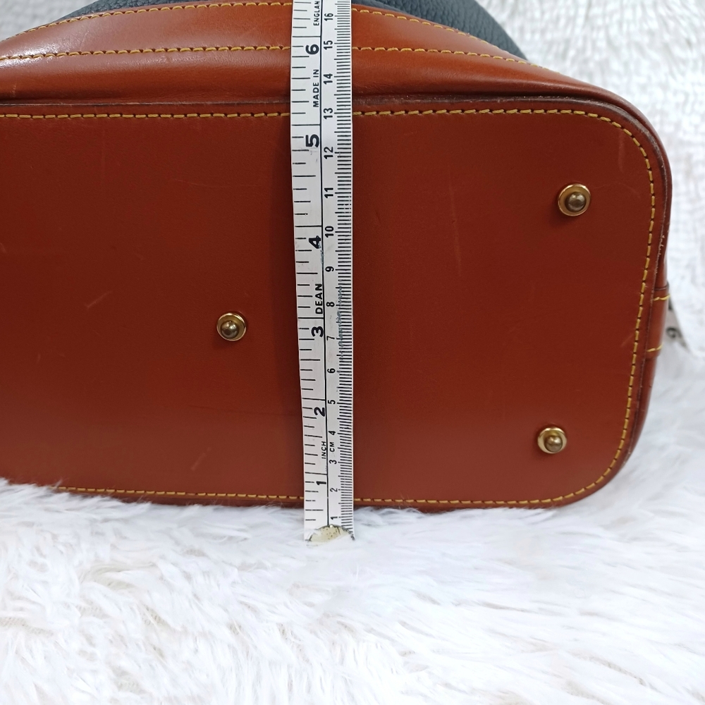 VTG Dooney & Bourke Navy and Brown Purse - Picture 15 of 16